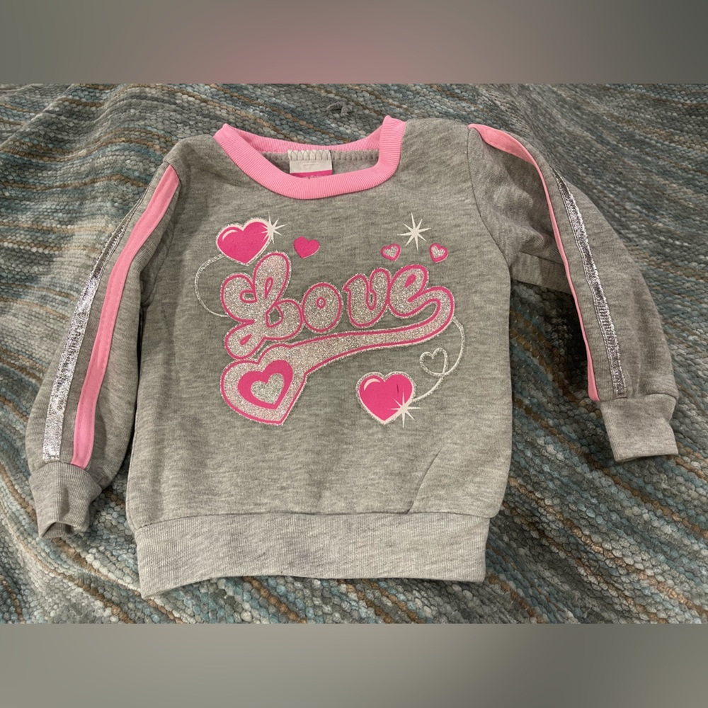 Girls 3 piece Sweatshirt Vest Hoodie and Pants Set 18 months